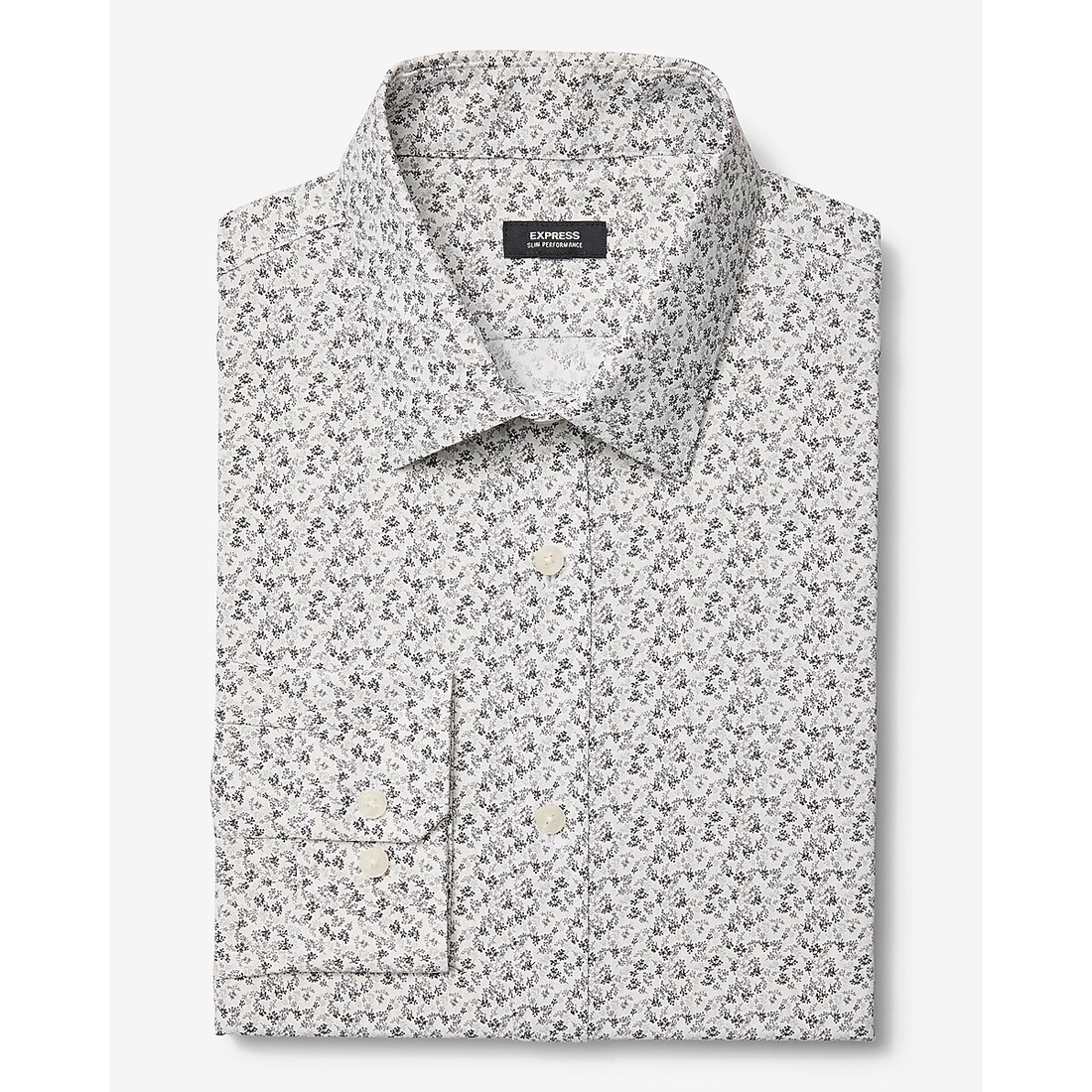 Express Slim Ditzy Floral Wrinkle-Resistant Everyday Performance Dress Shirt
