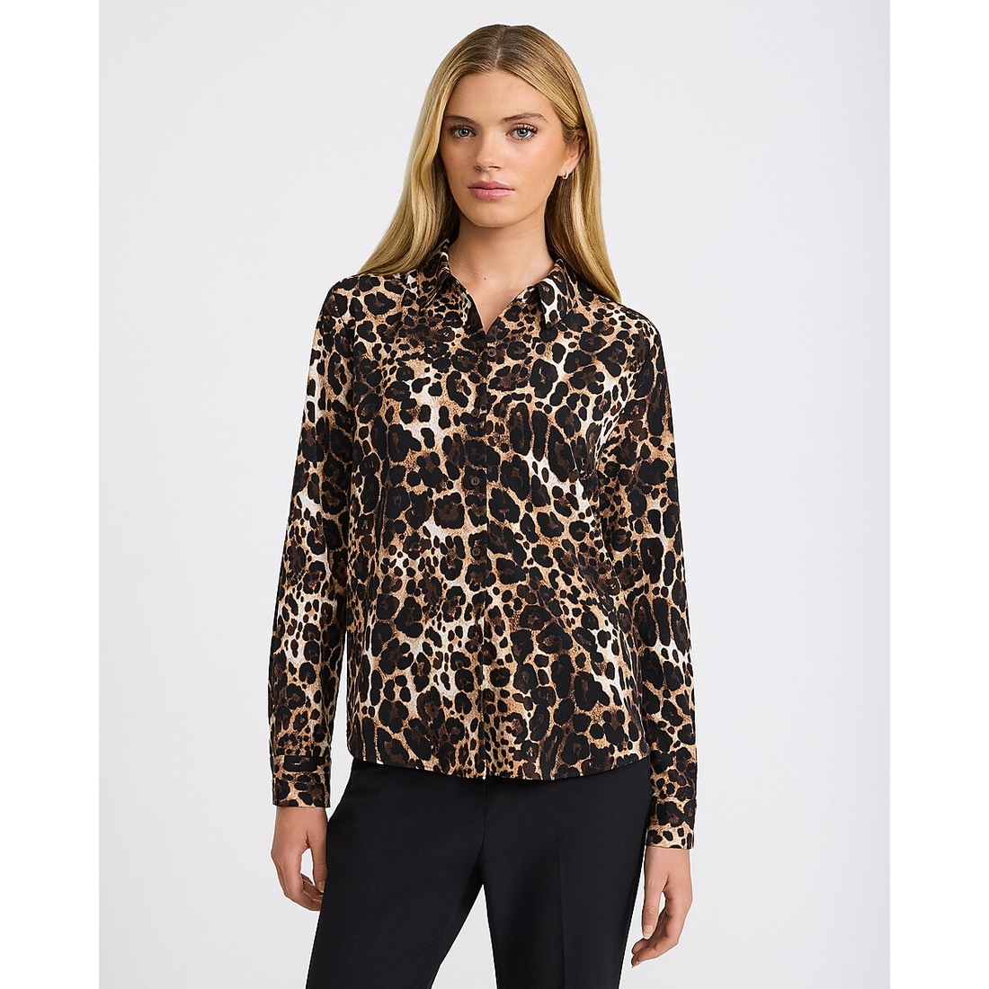 Express Leopard Portofino Shirt