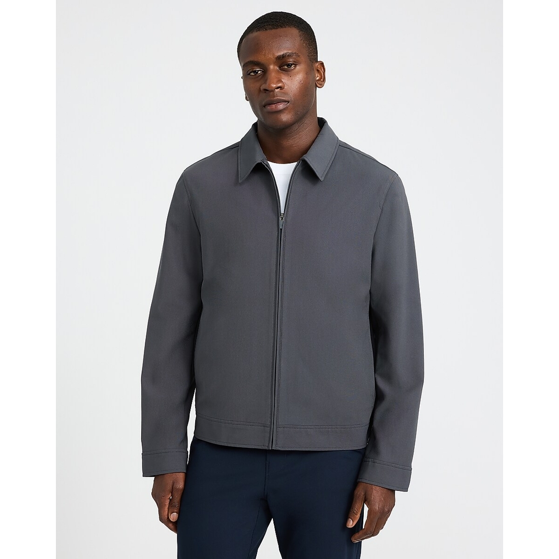 Express Everyday Performance Gray Zip Jacket in Premium Tech