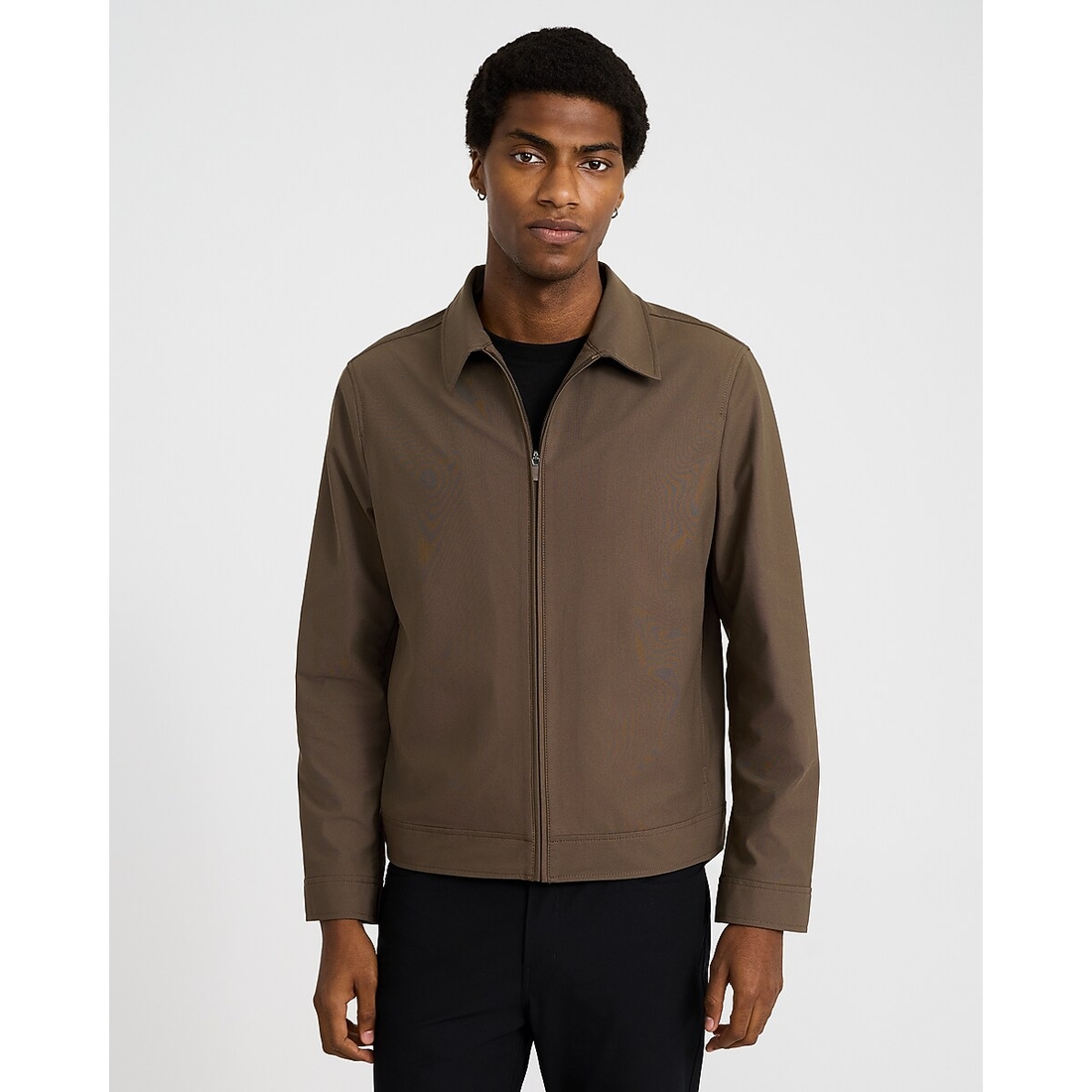 Express Everyday Performance Brown Zip Jacket in Premium Tech