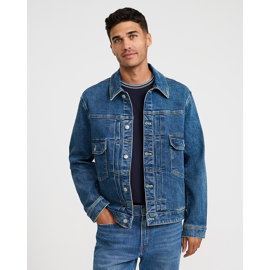 Express Denim Medium Wash Trucker Jacket