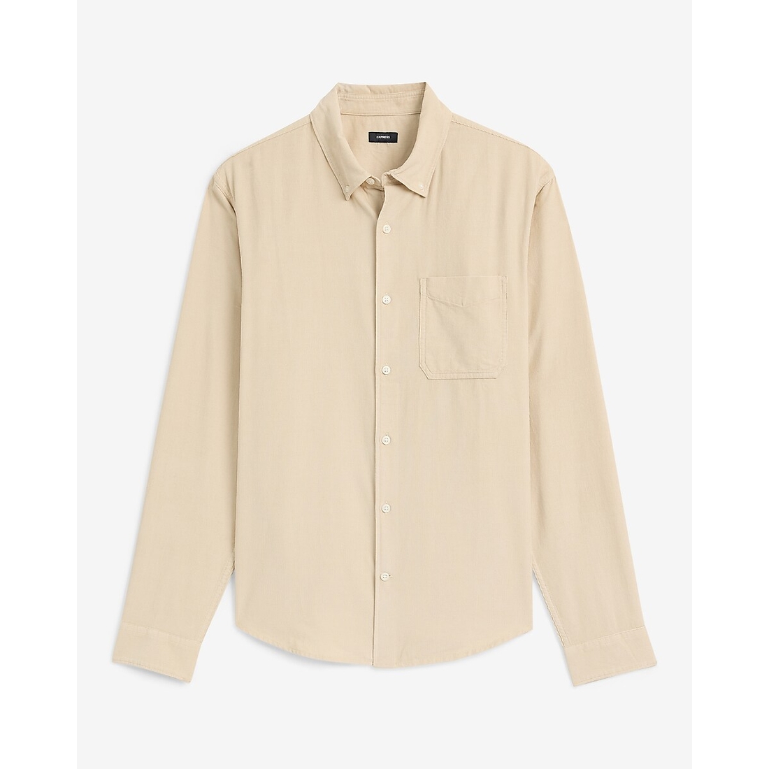 Express Corduroy Patch Pocket Long Sleeve Shirt