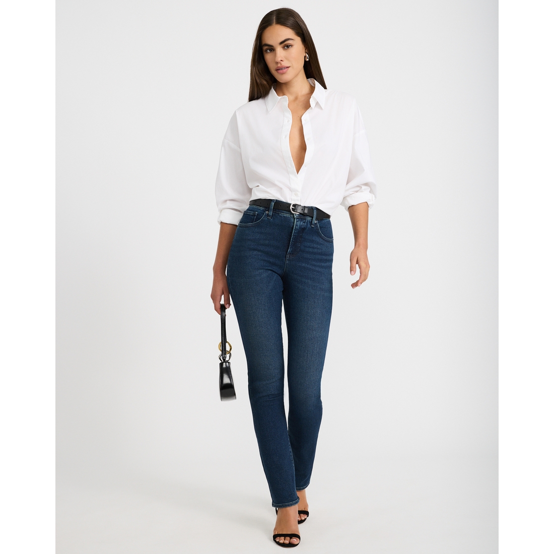Express High Waisted Dark Wash '90s Slim Jeans
