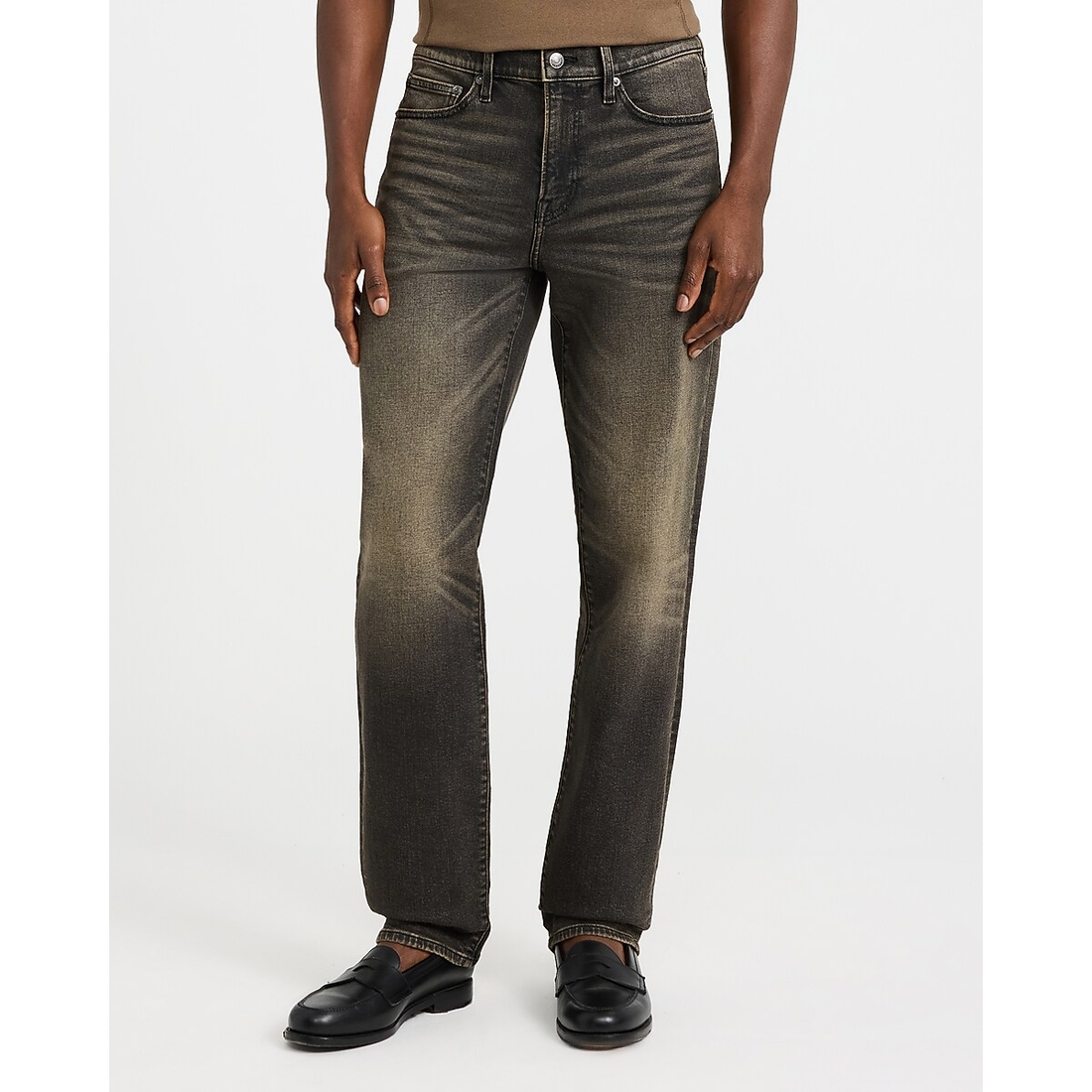 Express Straight Black Wash Jeans
