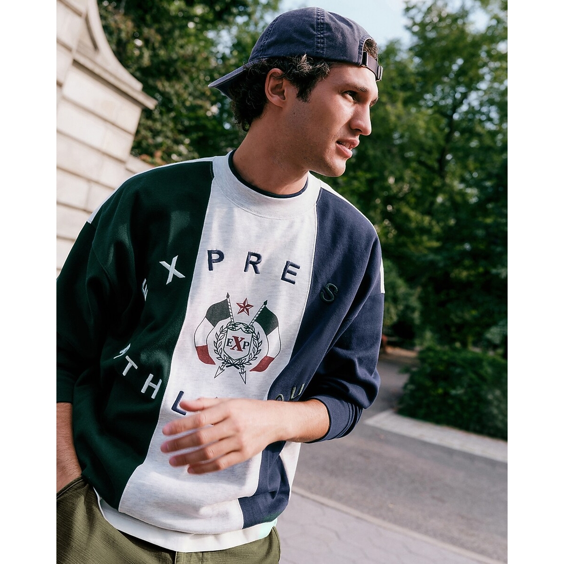 Express The '95 Color Block Sweatshirt