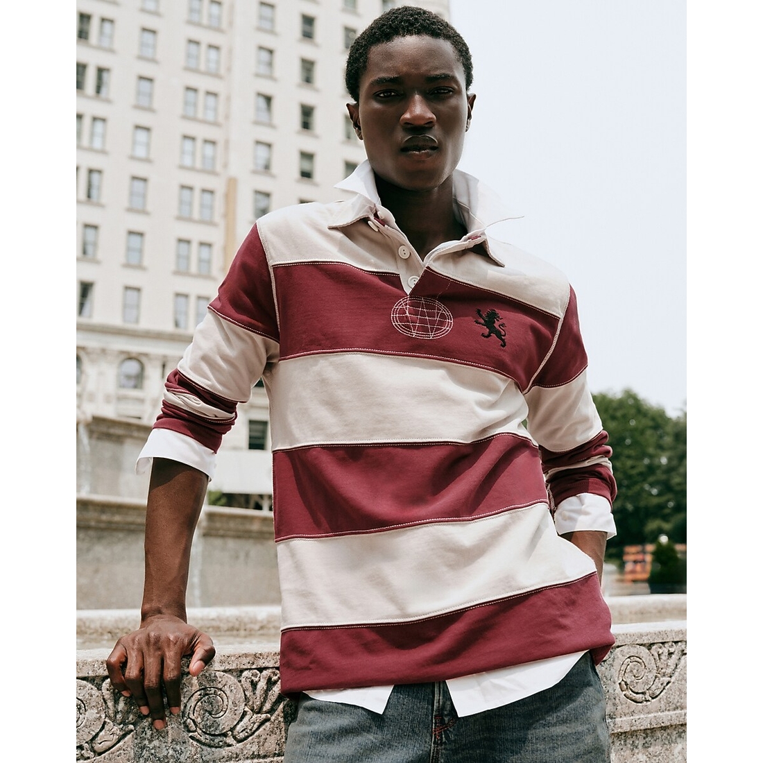 Express The '01 Rugby Stripe Polo
