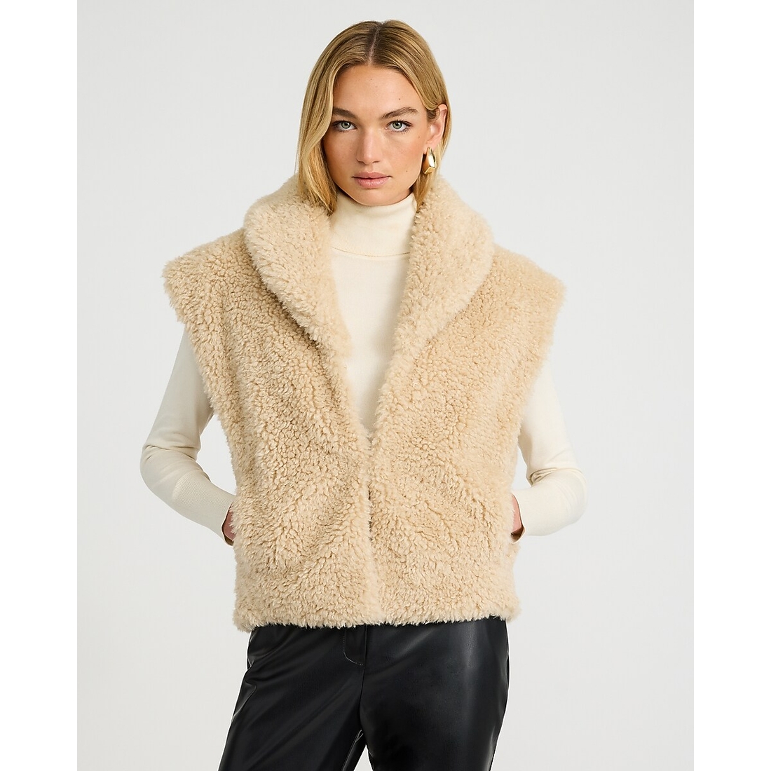 Express Faux Sherpa Vest
