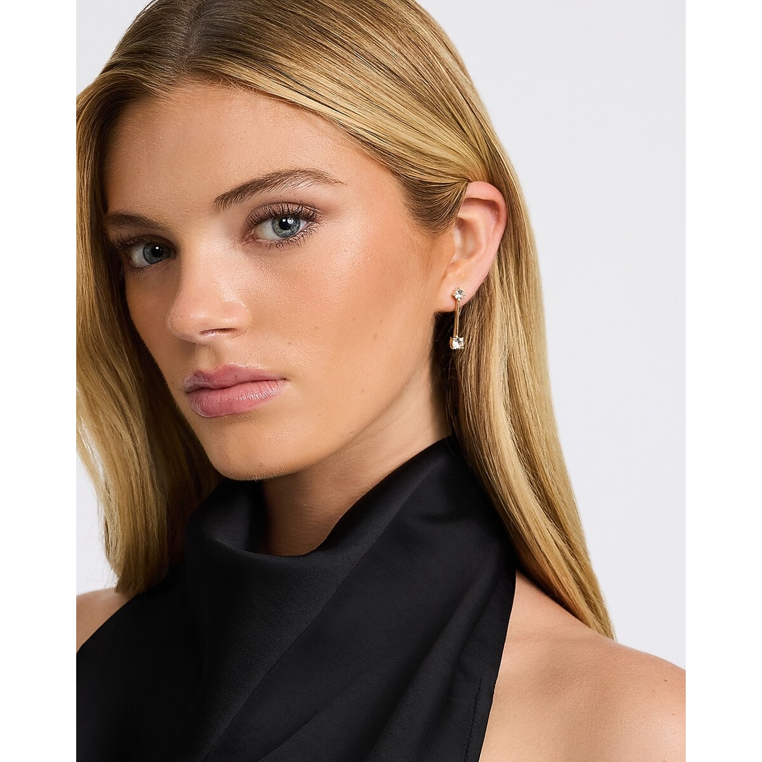 Express Pave Drop Stud Earrings