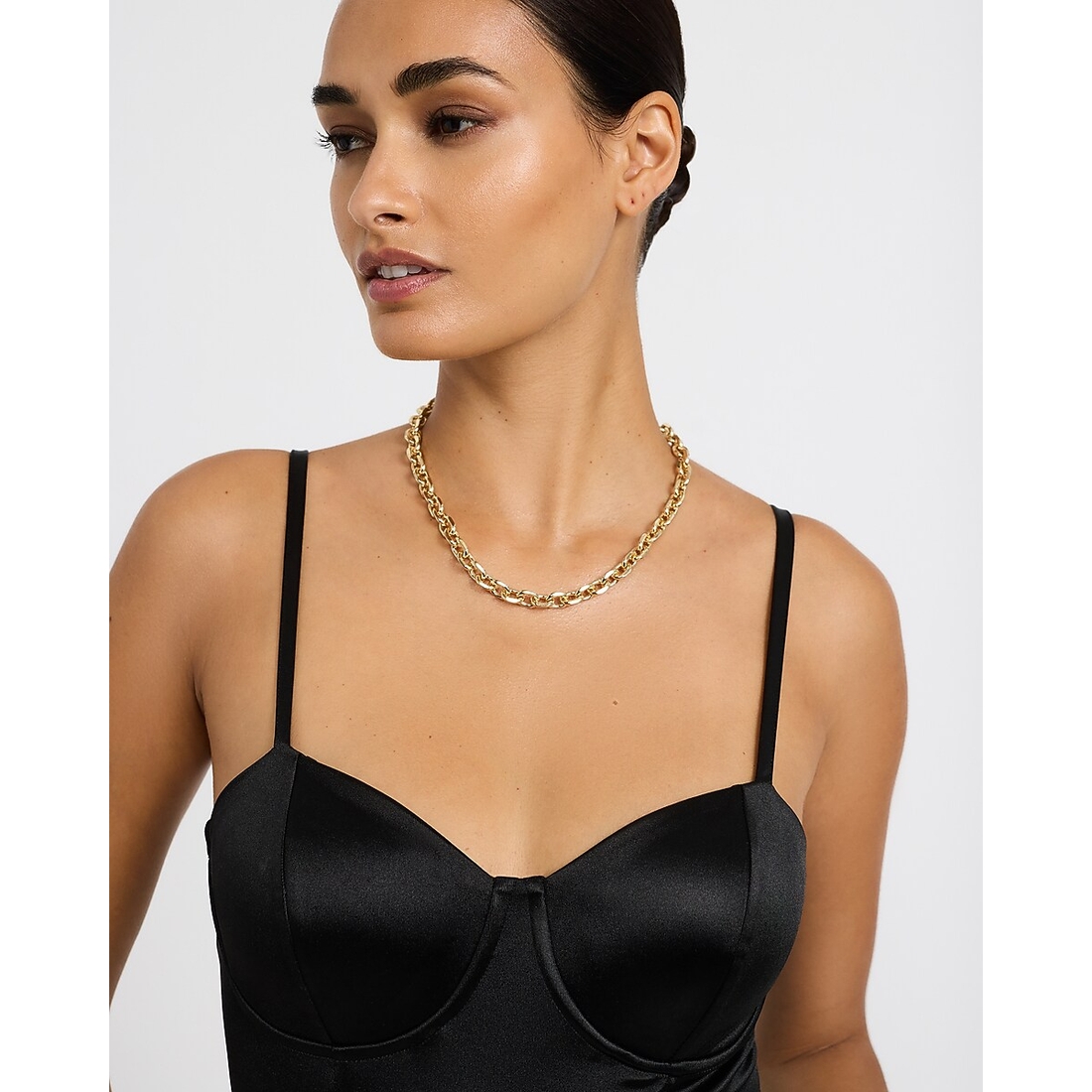 Express Gold Chain Statement Necklace