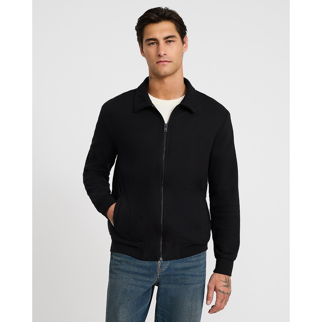 Express Ribbed Zip Sweatshirt