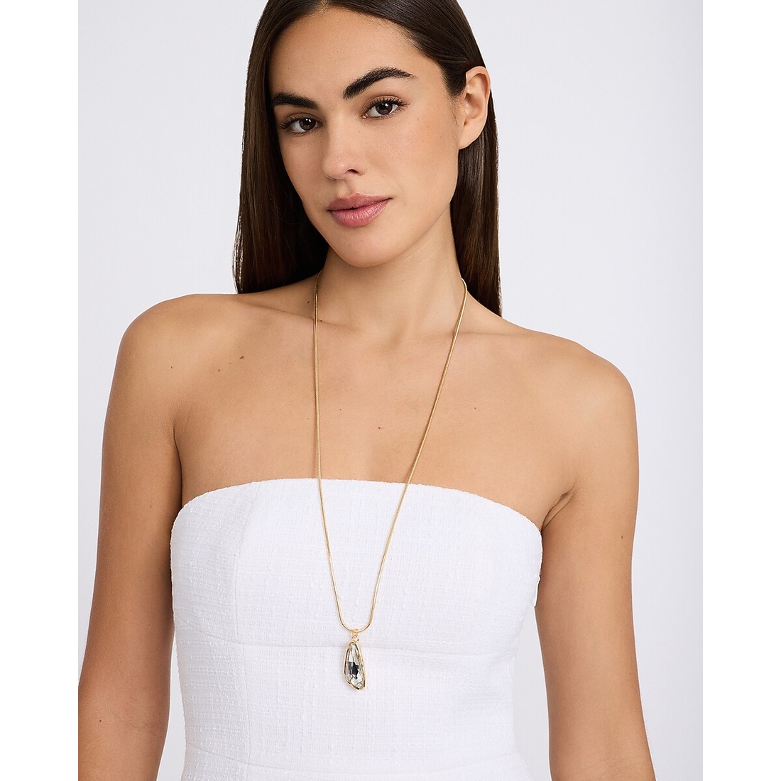 Express Gold Drop Pendant Statement Necklace