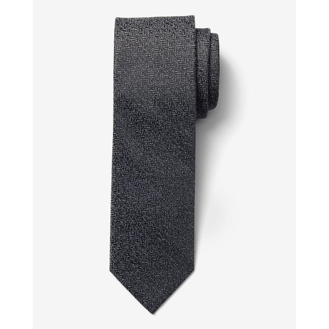 Express Classic Gray Herringbone Tie