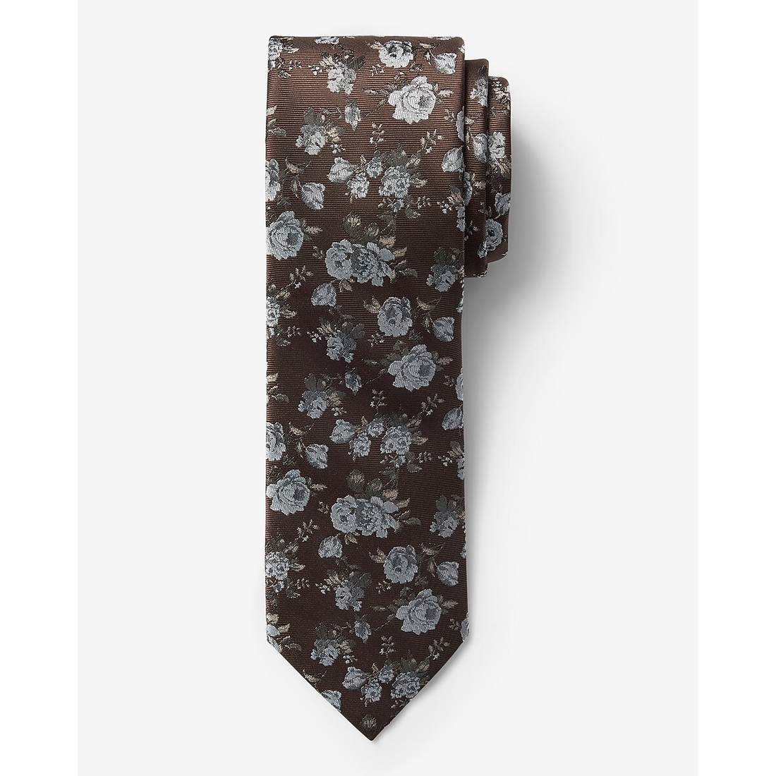 Express Classic Brown Floral Tie