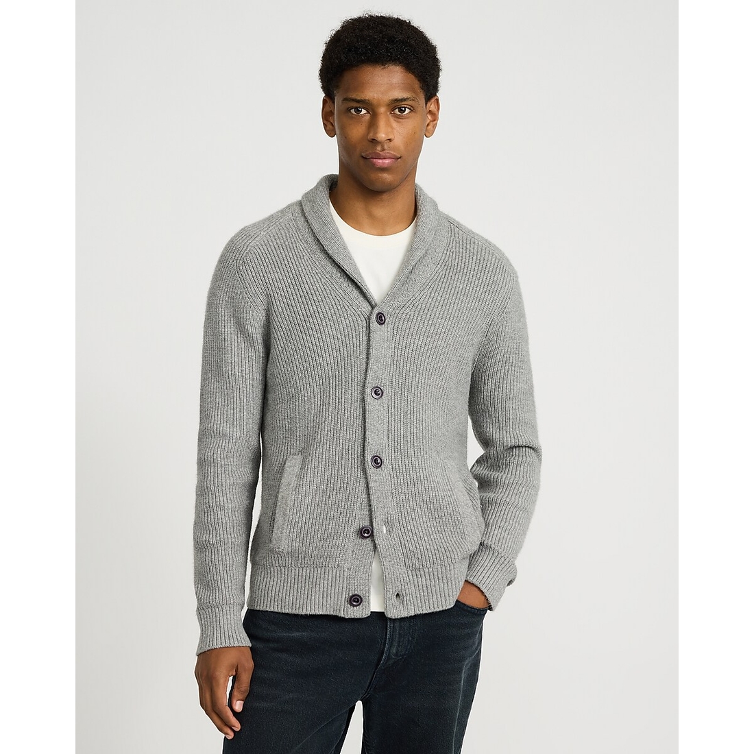 Express Shawl Neck Cotton-Blend Cardigan