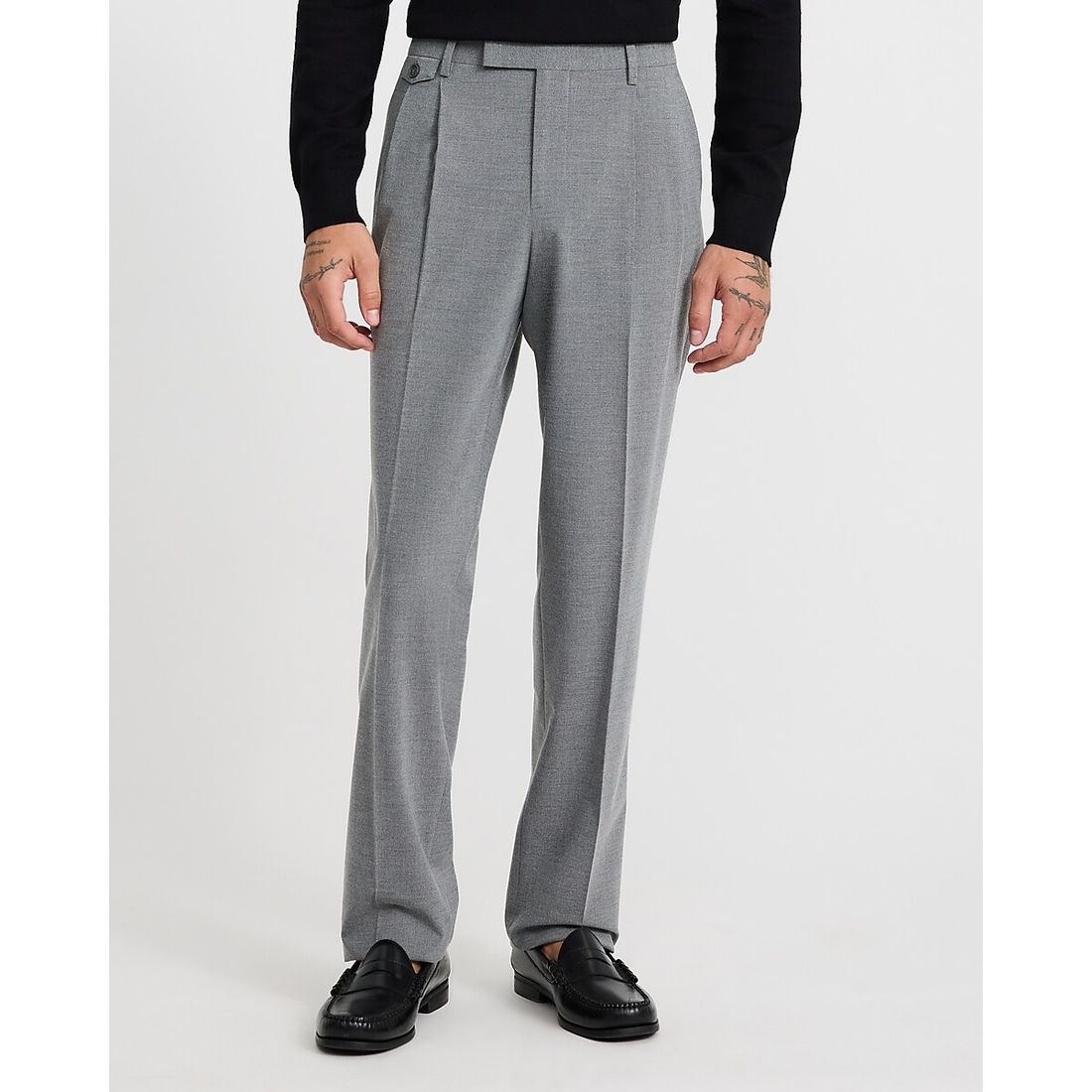 Express Classic Light Gray Luxe Tailored Pant
