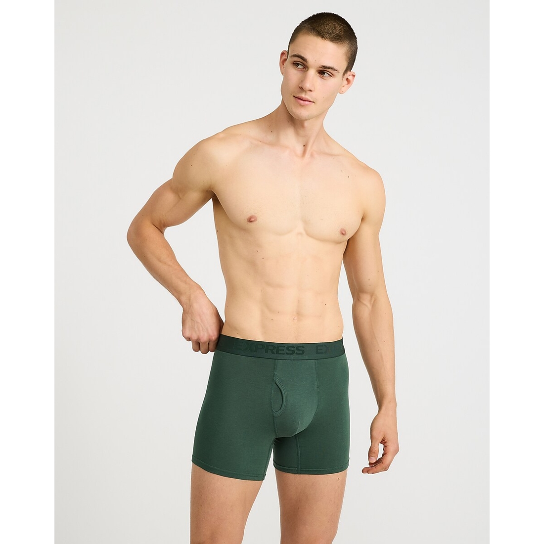 Express 6" Luxe Cotton Boxer Briefs 4 Pack