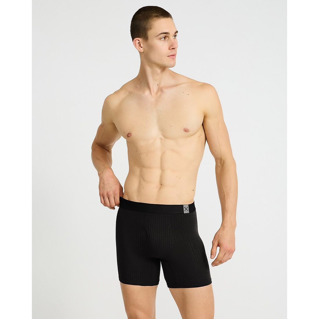 Express 6" Ribbed Cotton-Blend Boxer Briefs 4 Pack