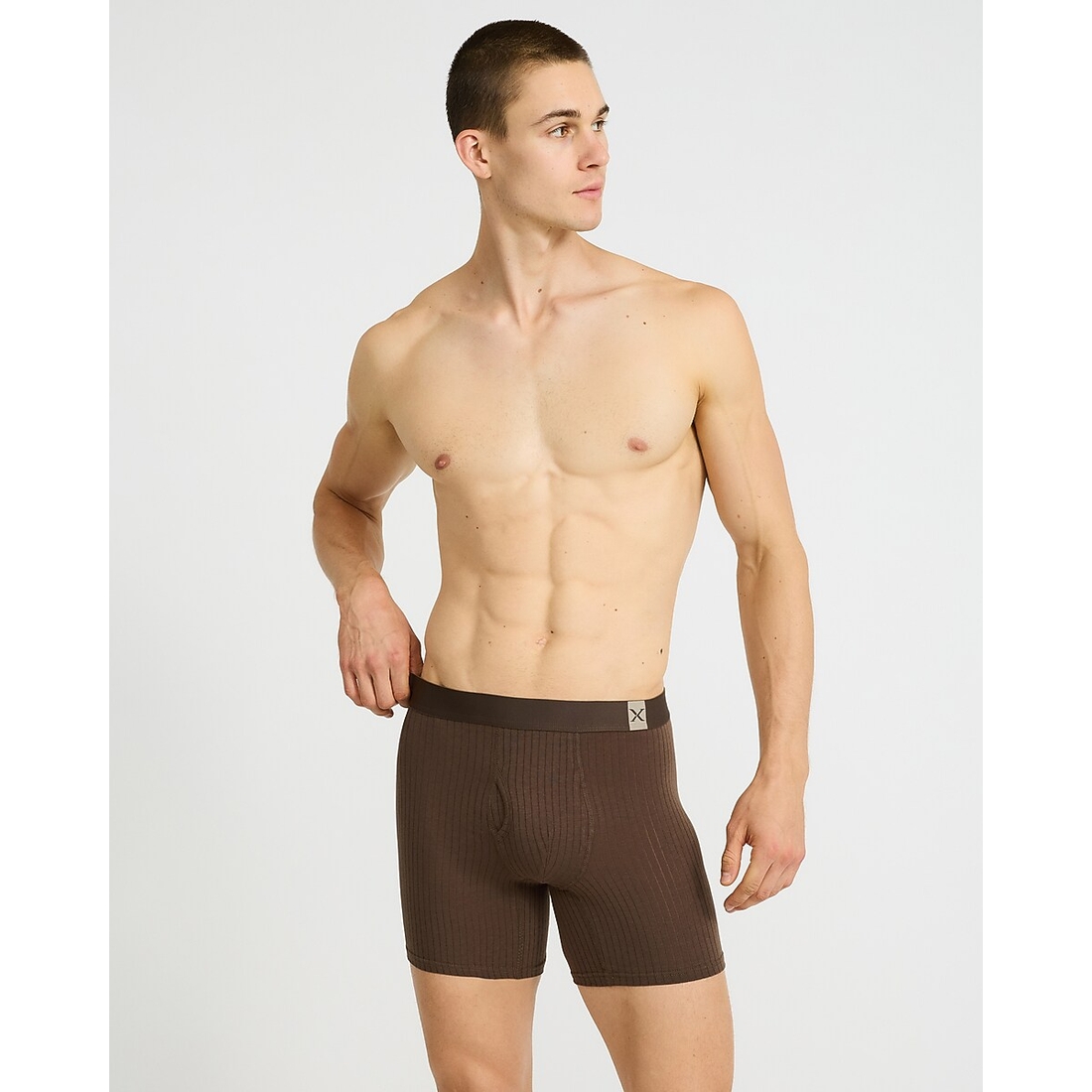 Express 6" Ribbed Cotton-Blend Boxer Briefs 4 Pack