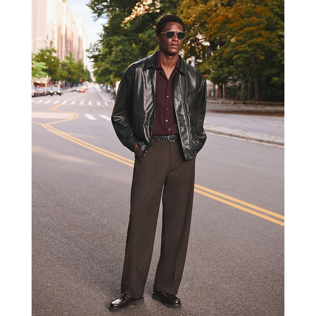 Express Baggy Dark Brown Dress Pant