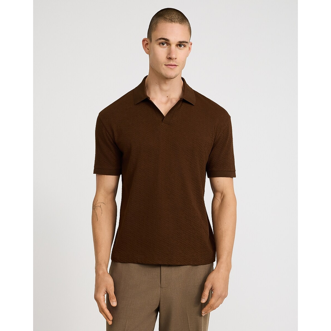 Express Classic Fit Chevron Jacquard Polo