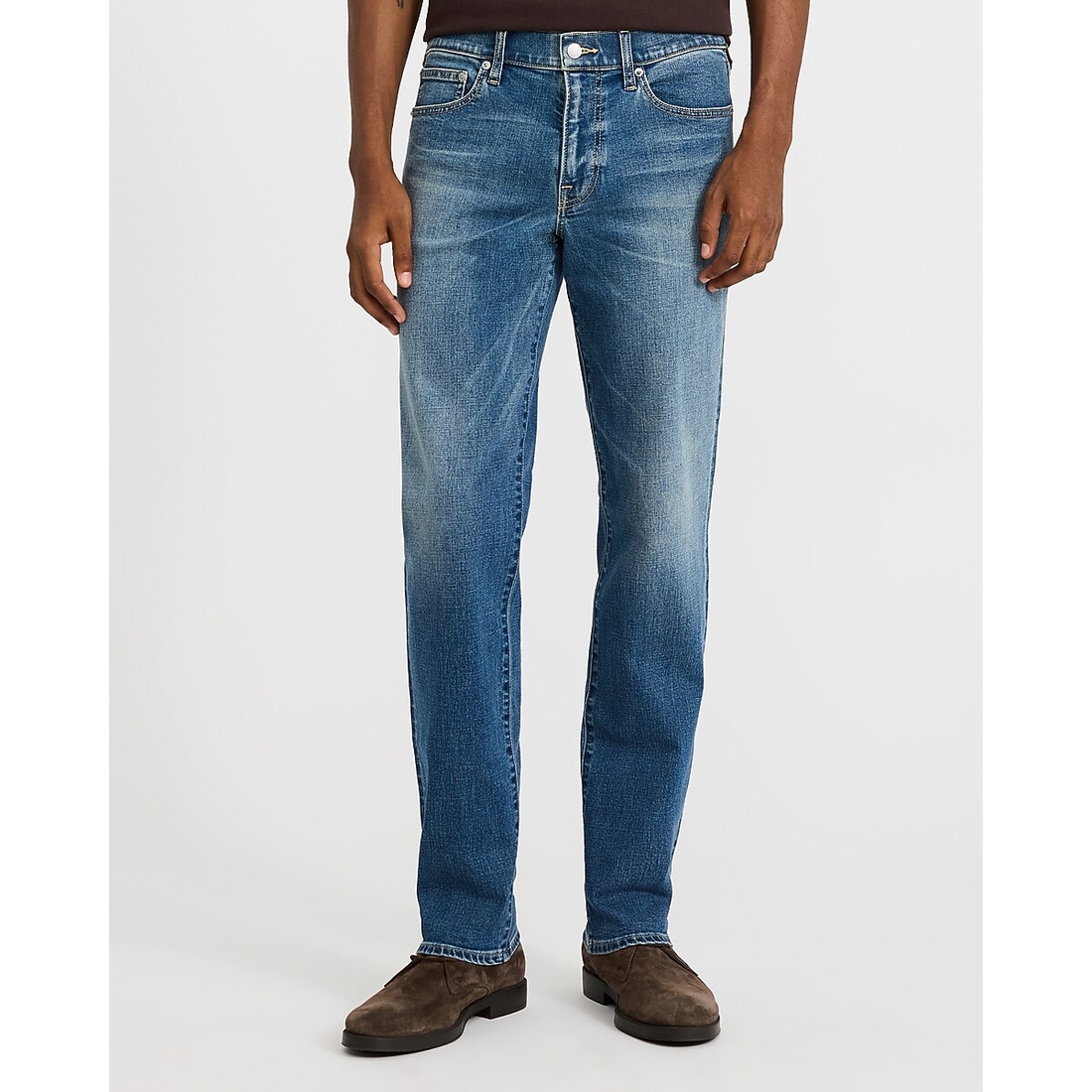 Express Slim Straight Medium Wash Jeans