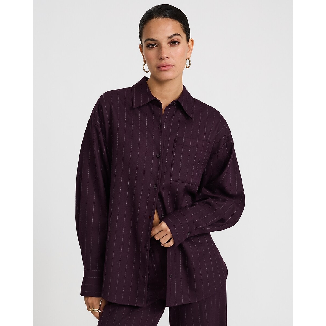 Express Pinstripe Oversized Shirt