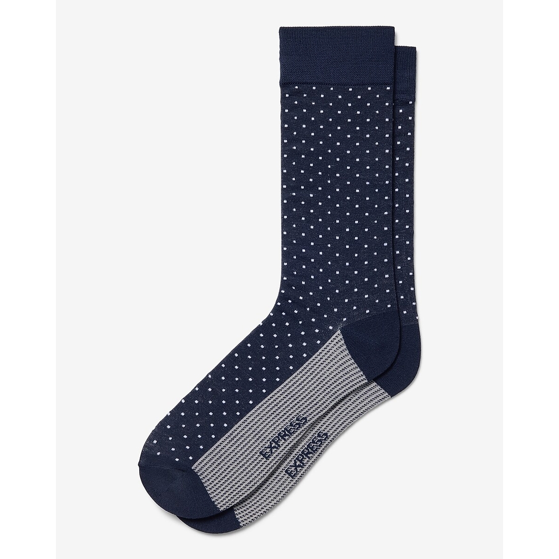 Express Navy Polka-Dot Dress Socks