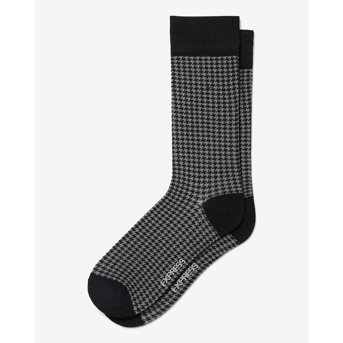 Express Black Houndstooth Dress Socks