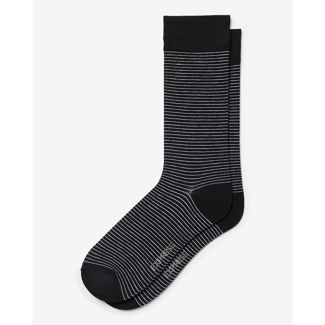 Express Black Striped Dress Socks