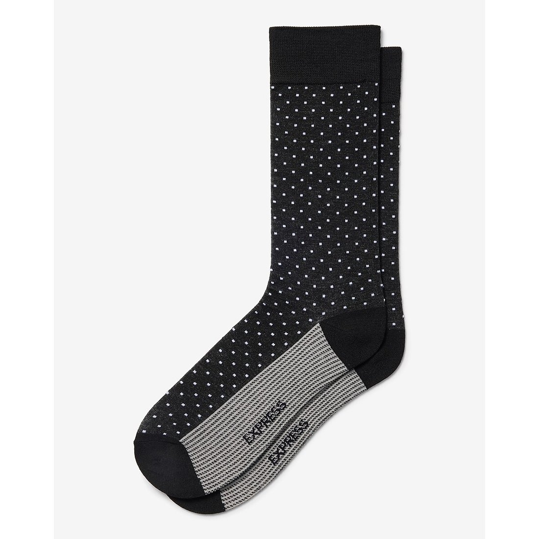 Express Black Polka-Dot Dress Socks