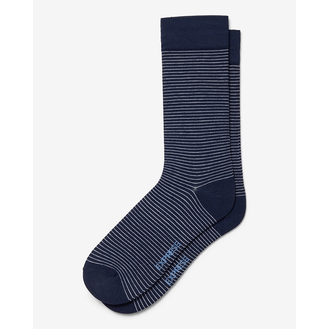Express Navy Striped Dress Socks