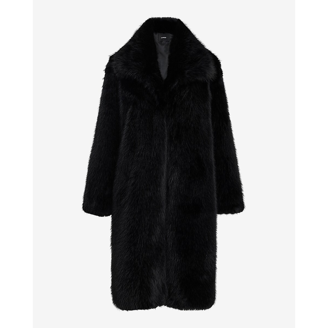 Express Faux Fur Wide Collar Coat