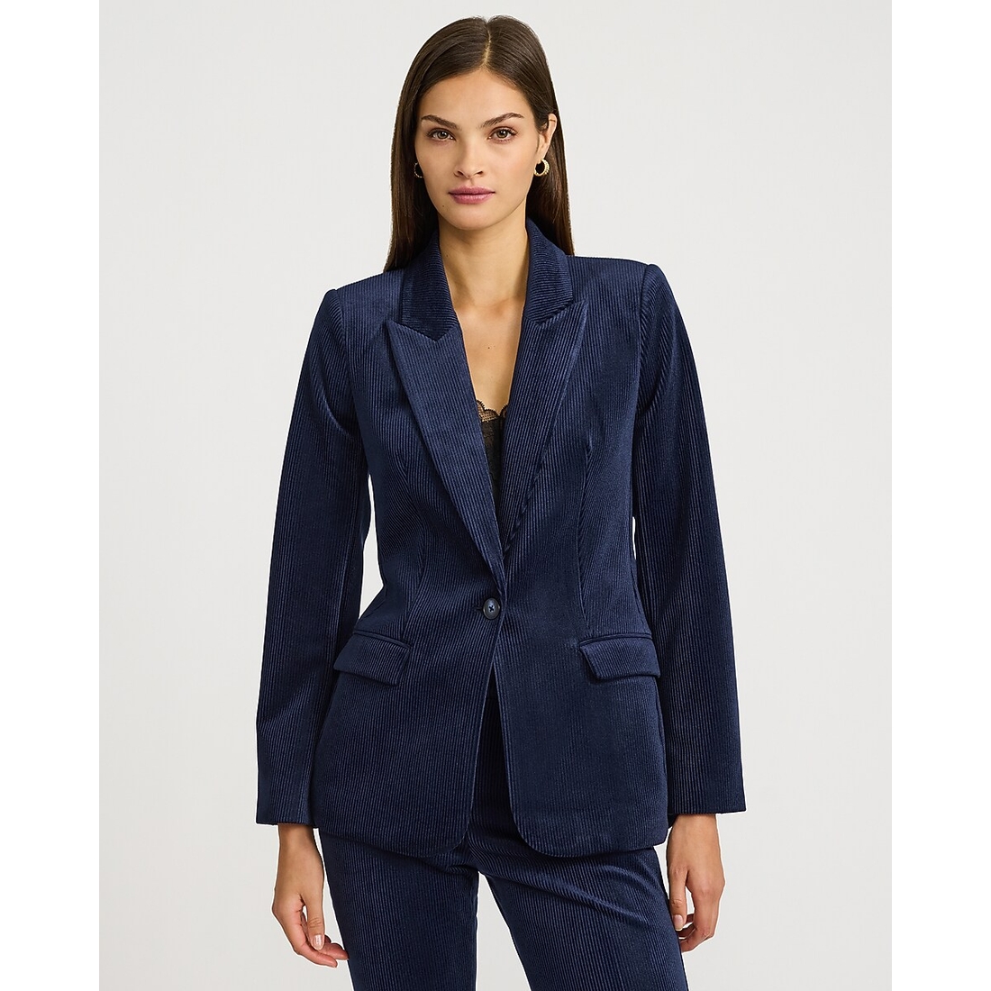 Express Corduroy Long Slim Blazer