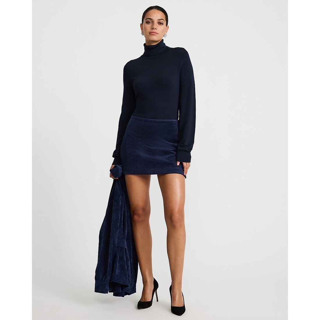 Express Editor Super High Waisted Corduroy Mini Skort