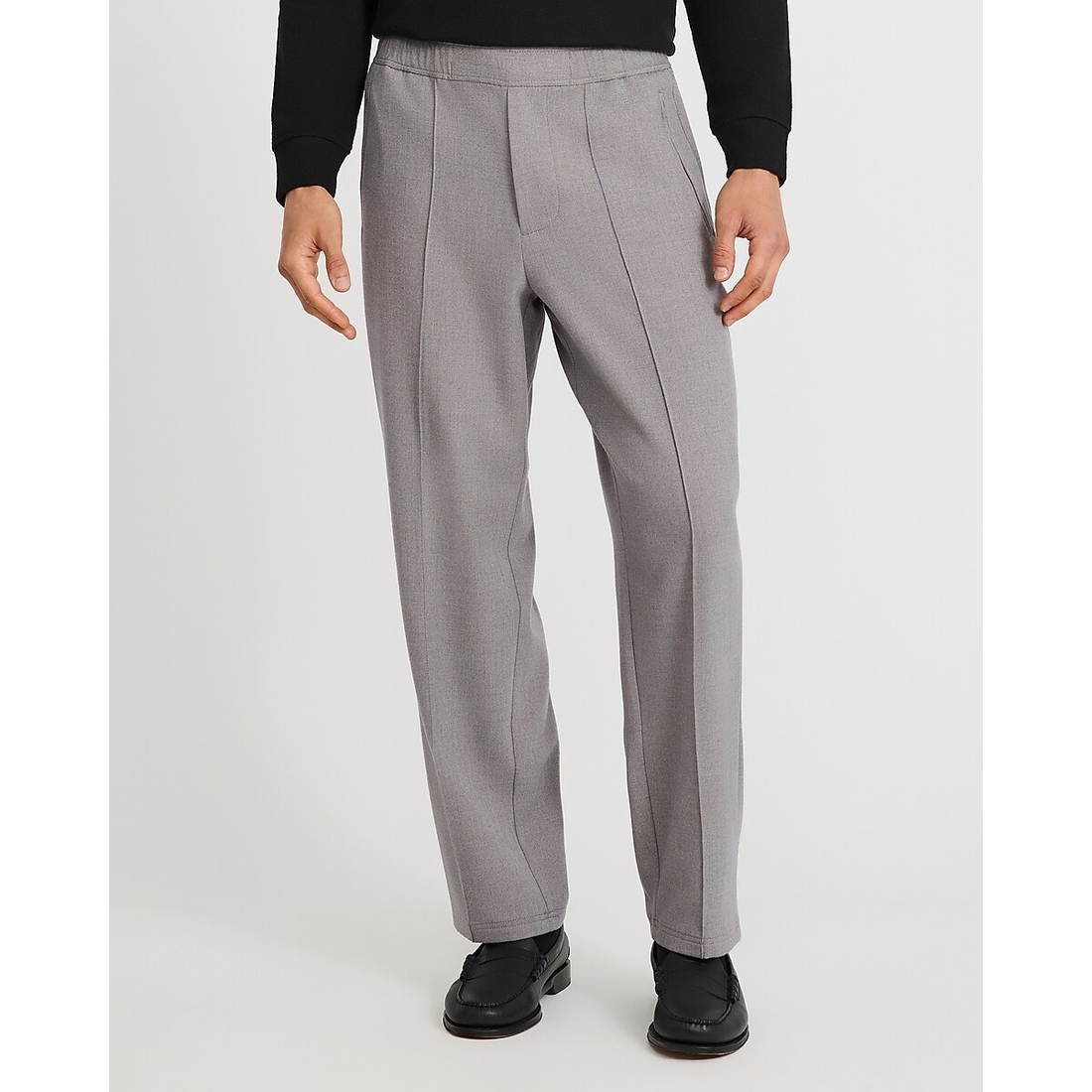Express Straight Pintuck Elastic Waist Pant