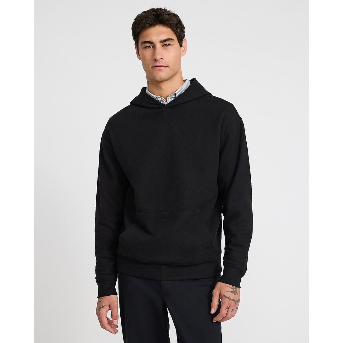 Express Relaxed Ribbed Hoodie