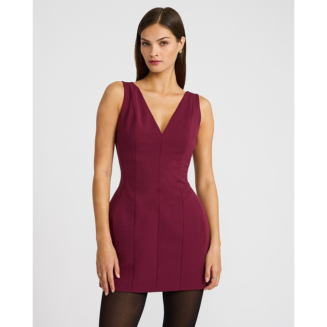Express Maude Crepe Structured Mini Dress