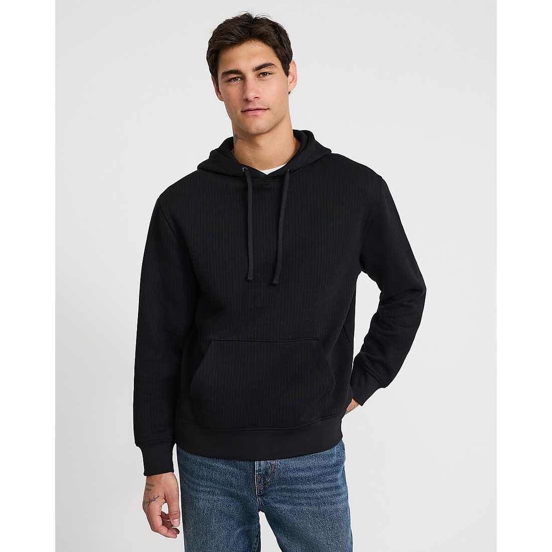 Express Relaxed Ribbed Hoodie