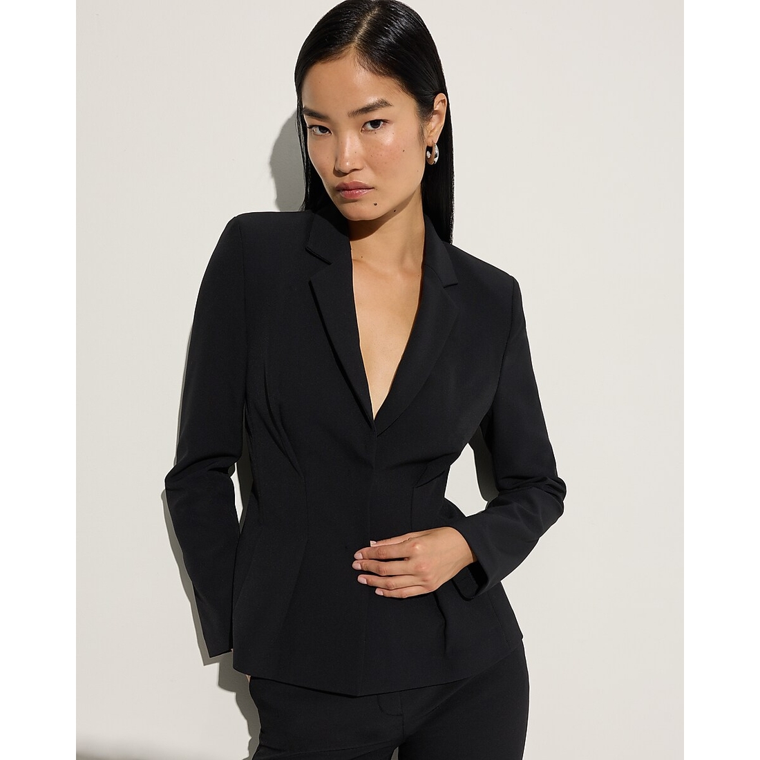 Express Cinched Waist Blazer in Studio Stretch Twill