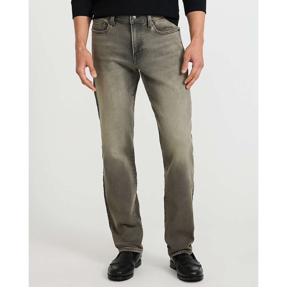 Express Slim Straight Jeans in Flex Fleece