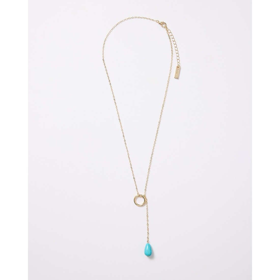 Express Turquoise Pendant Loop Necklace