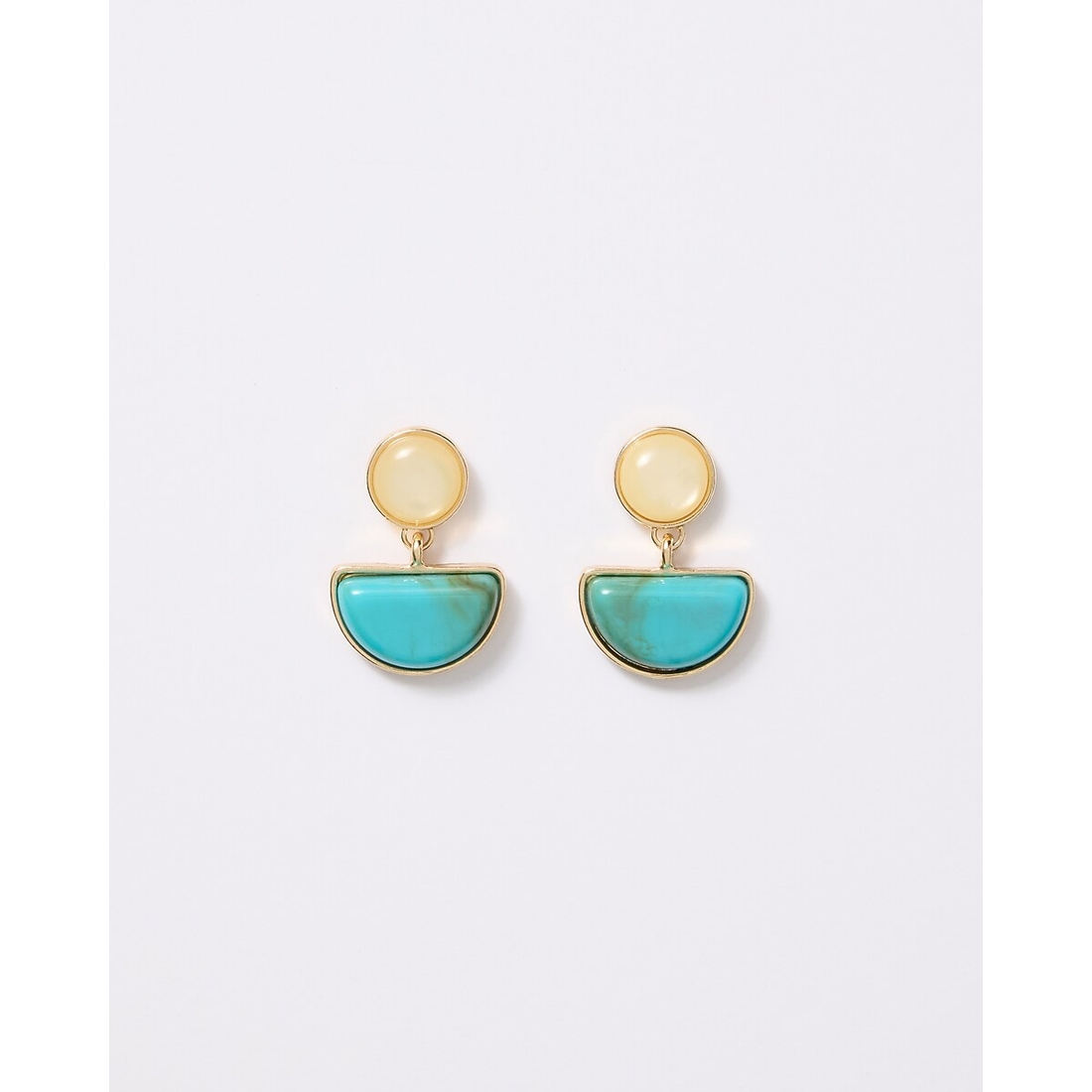 Express Turquoise Drop Pearl Stud Earrings