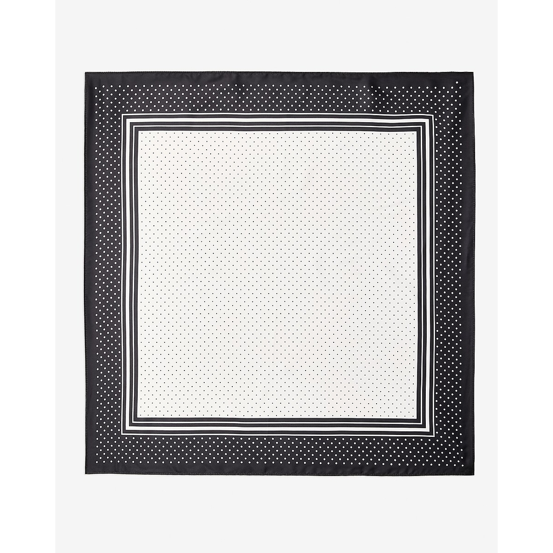 Express Satin Border Polka-Dot Print Scarf