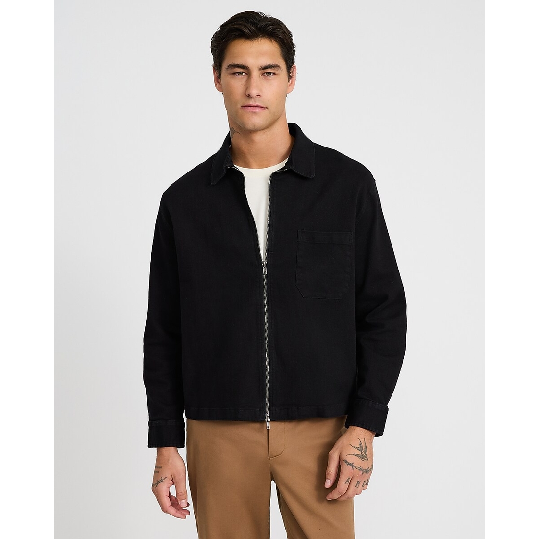 Express Twill Patch Pocket Zip Shirt Jacket