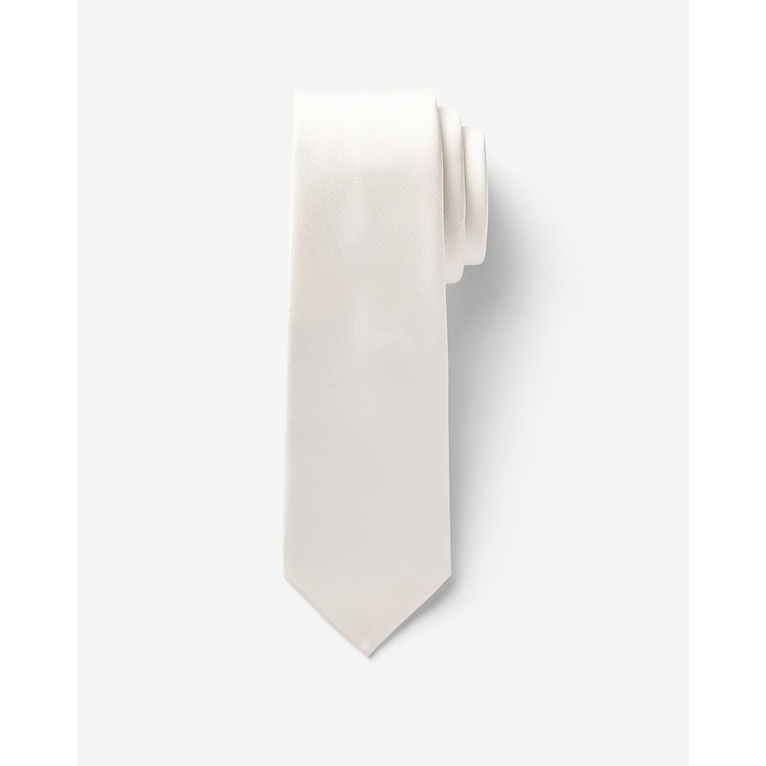 Express Narrow Ivory Solid Tie