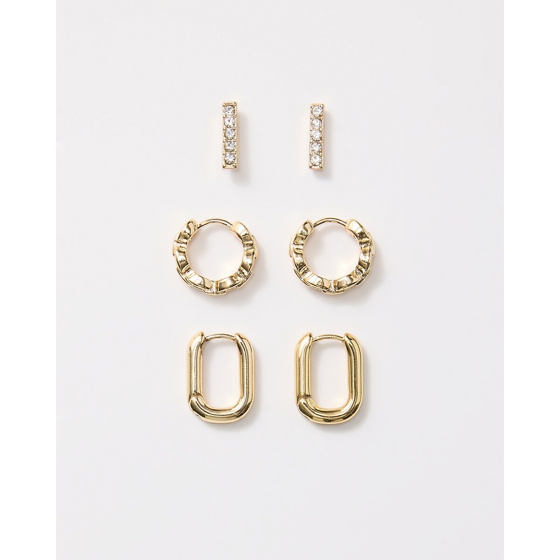 Express Gold Chain Variety 3 Pack Earrings