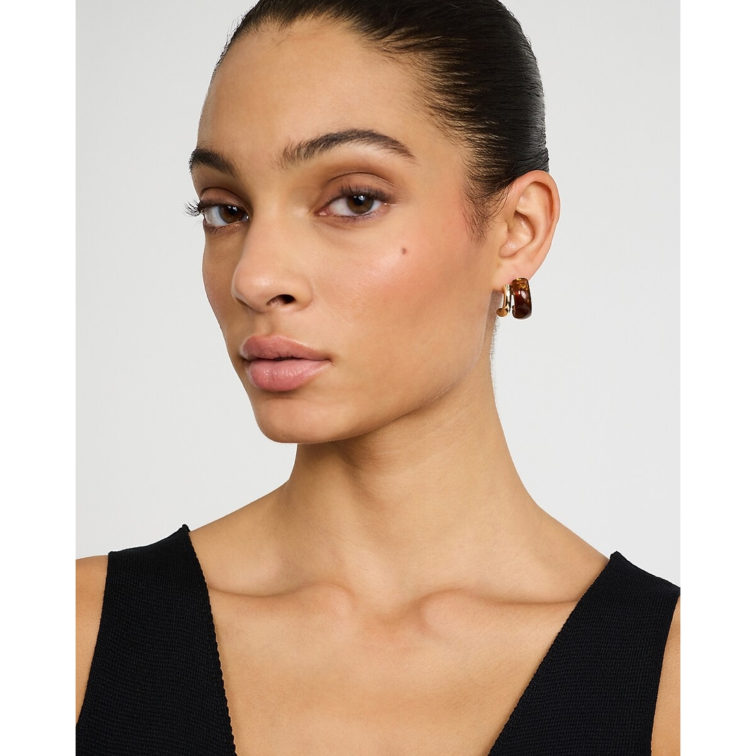 Express Gold Tortoise Shell Two Pack Hoop Earrings