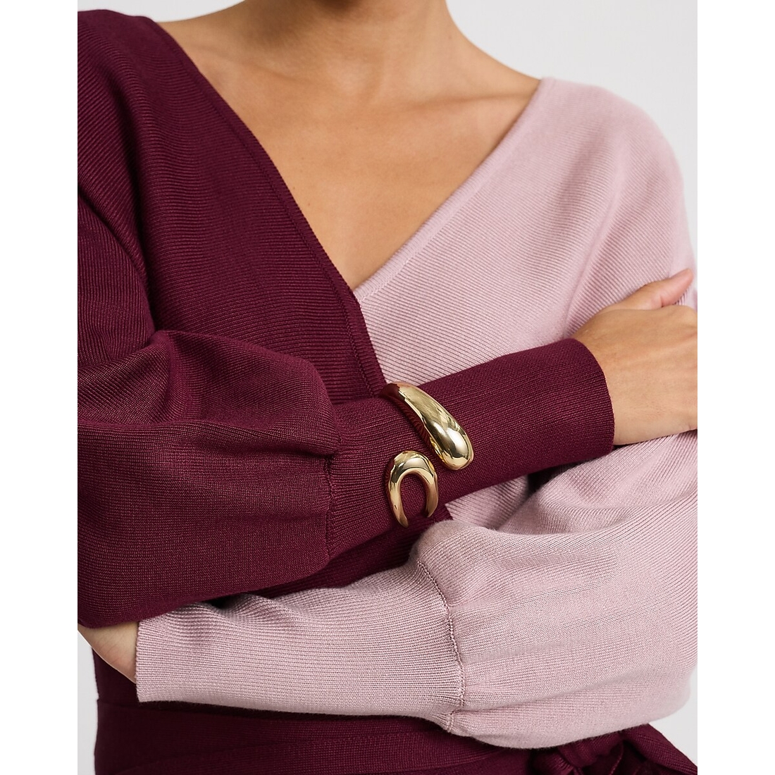 Express Chunky Gold Organic Cuff Bracelet