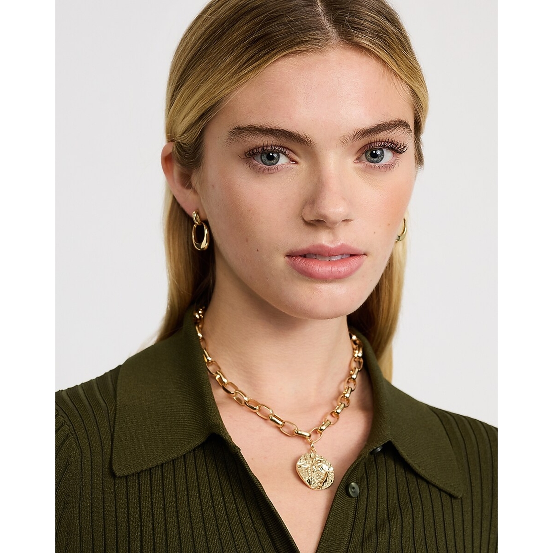 Express Gold Coin Pendant Necklace