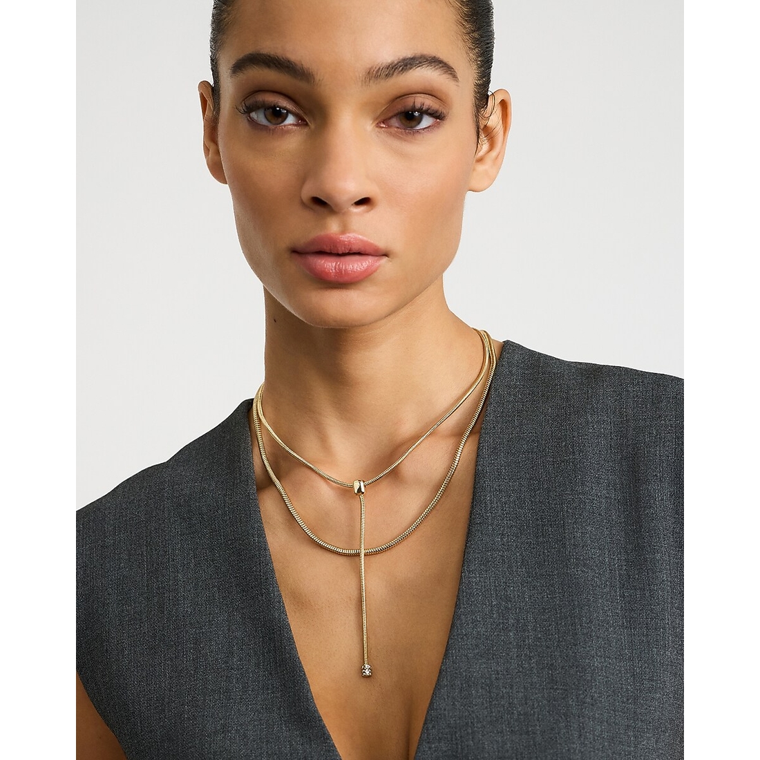Express Layered Snake Chain Y Necklace